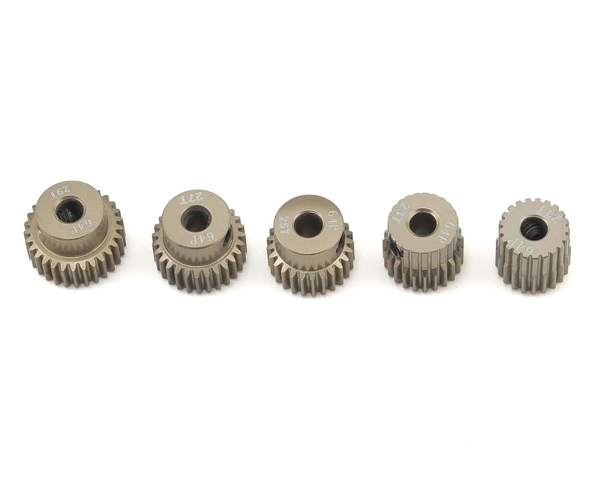 Ruddog 5-Pack 64P Aluminum Pinion Gear Odd Pack (21,23,25,27,29T) 1 Ruddog 5-Pack 64P Aluminum Pinion Gear Odd Pack (21,23,25,27,29T)