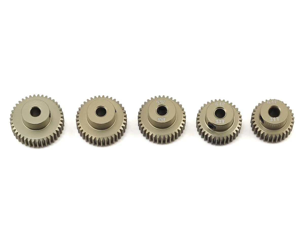 Ruddog 5-Pack 64P Aluminum Pinion Gear Odd Pack (31,33,35,37,39T) 1 Ruddog 5-Pack 64P Aluminum Pinion Gear Odd Pack (31,33,35,37,39T)