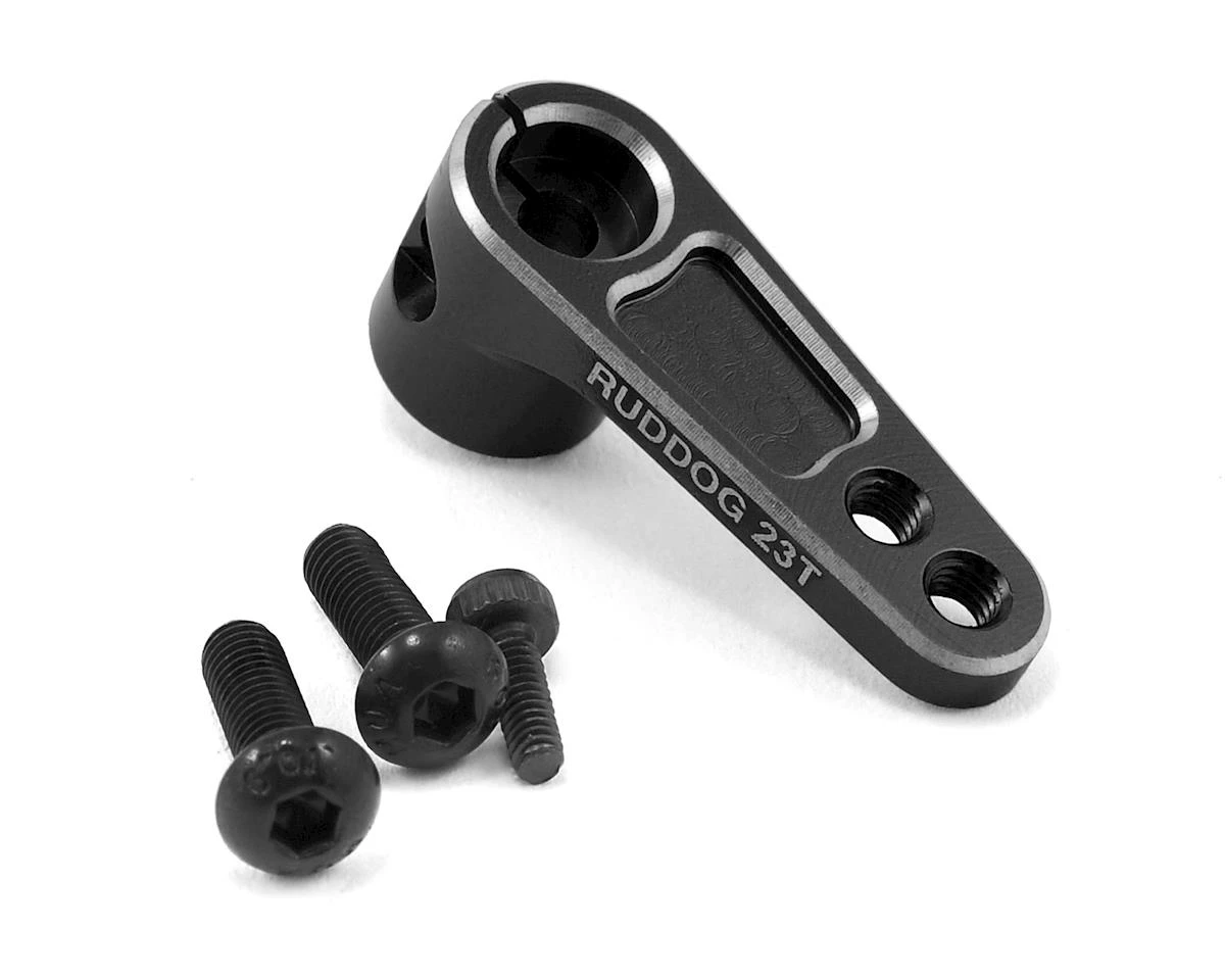 Ruddog Aluminum Offset Servo Horn (Black) (23T - JR/Airtronics/KO) 1 Ruddog Aluminum Offset Servo Horn (Black) (23T - JR/Airtronics/KO)