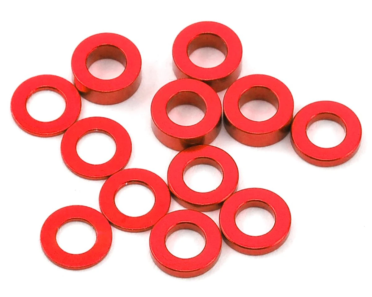 Ruddog 3mm Washer Set (Red) (0.5mm/1.0mm/2.0mm) 1 Ruddog 3mm Washer Set (Red) (0.5mm/1.0mm/2.0mm)