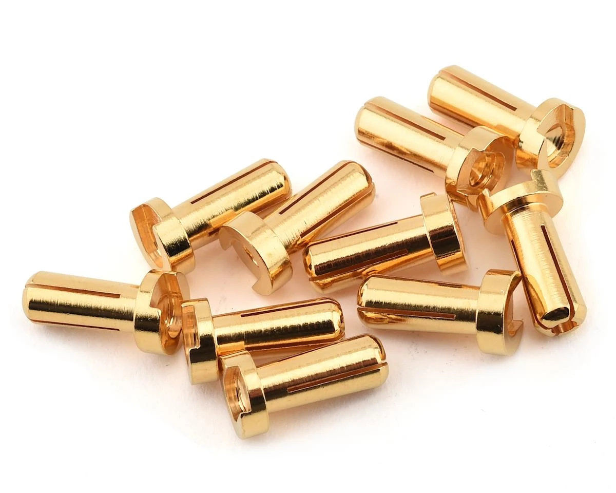 Ruddog 4mm Gold Male Bullet Plug (10) (12mm Long) 1 Ruddog 4mm Gold Male Bullet Plug (10) (12mm Long)