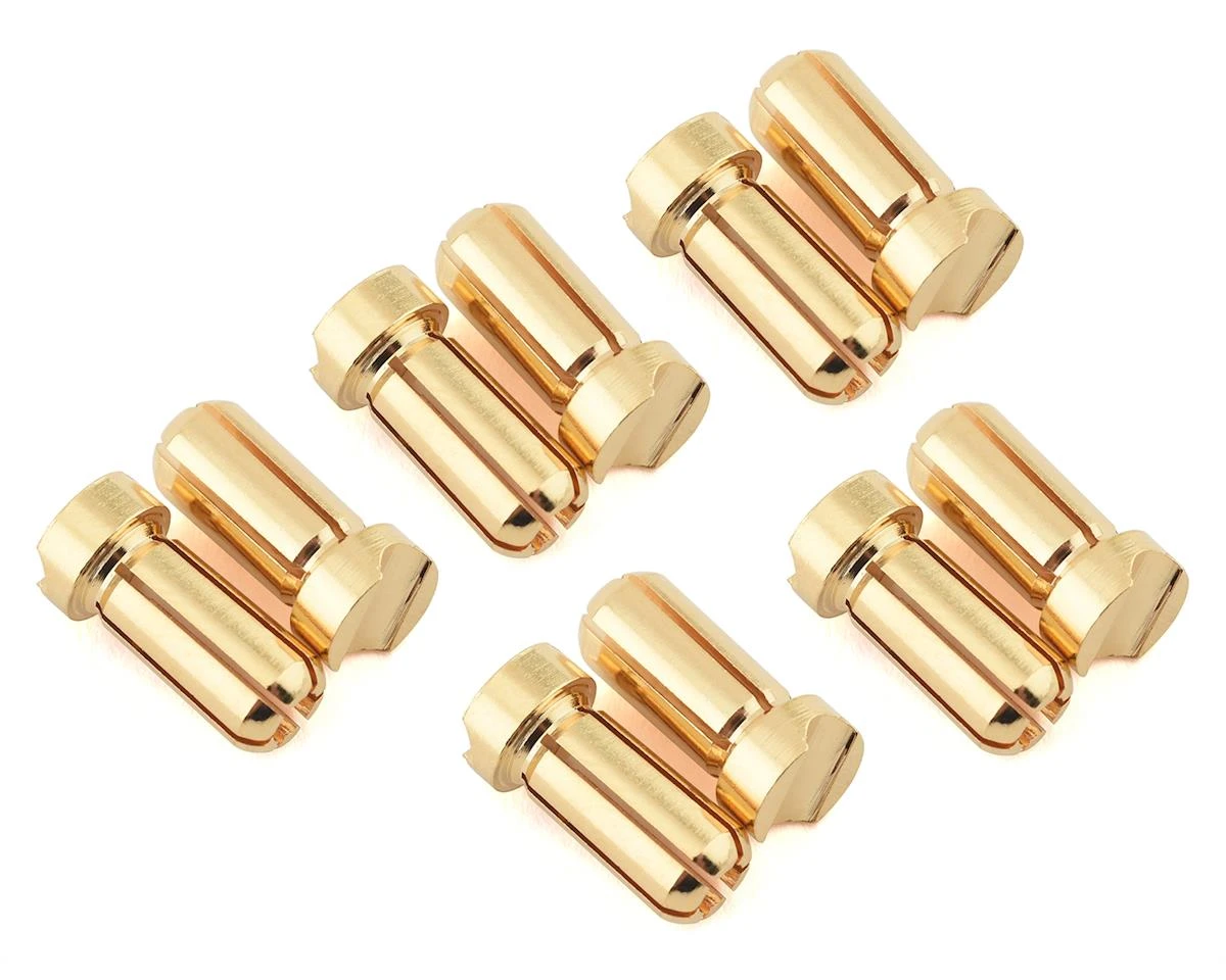 Ruddog 5mm Short Gold Male Bullet Plug (10) (10mm Long) 1 Ruddog 5mm Short Gold Male Bullet Plug (10) (10mm Long)