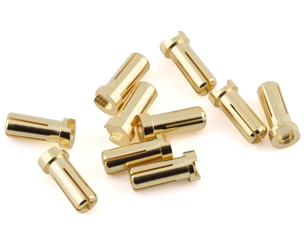 Ruddog 5mm Gold Male Bullet Plug (10) (14mm Long) 1 Ruddog 5mm Gold Male Bullet Plug (10) (14mm Long)
