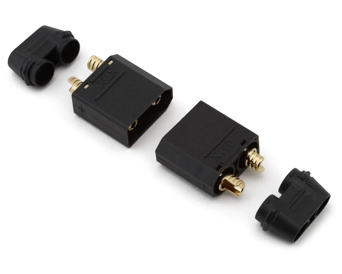 Samix XT90 Connectors (Black) (3 Male/3 Female) W/Wire Covers 4 Samix XT90 Connectors (Black) (3 Male/3 Female) W/Wire Covers - Image 4