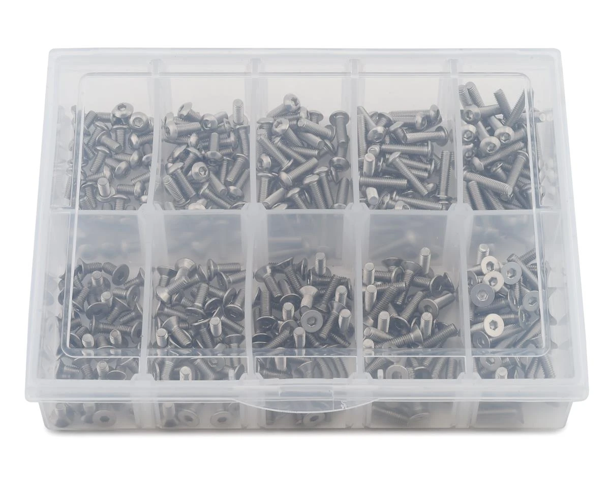 Samix Stainless Steel M3 Screw Set W/Storage Box (Gold) (350) (Flat Head/Button Head) 2 Samix Stainless Steel M3 Screw Set W/Storage Box (Gold) (350) (Flat Head/Button Head) - Image 2