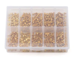 Samix Stainless Steel M3 Screw Set W/Storage Box (Gold) (350) (Flat Head/Button Head)
