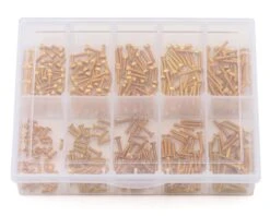 Samix Stainless Steel M2 Screw Set W/Plastic Box (Gold) (350)