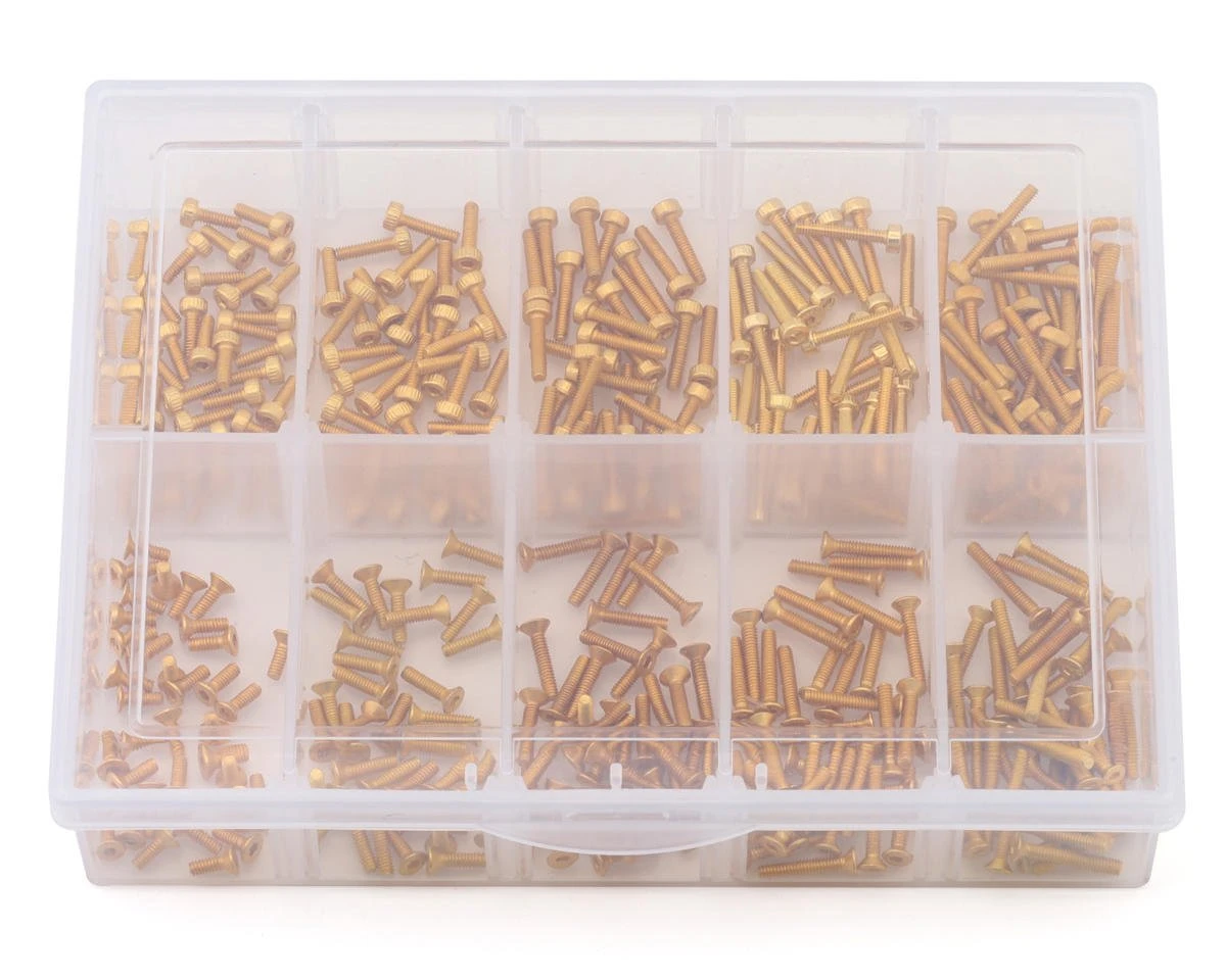 Samix Stainless Steel M2 Screw Set W/Plastic Box (Gold) (350) 1 Samix Stainless Steel M2 Screw Set W/Plastic Box (Gold) (350)