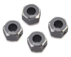 Samix Aluminum 12mm Hex Adapter For Traxxas TRX-4 (Black) (4) (8mm)
