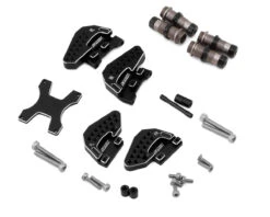 Samix Aluminum Shock Bodies & Plates Set For Traxxas TRX-4M (Hard Coated) (Red) -AMAIN HOBBIES SHOP samtrx4m 6023c3h bk