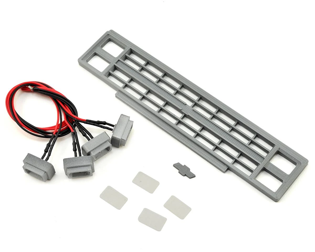 Scale By Chris Pro-Line 80s Chevy Grille Insert Kit (PRO3248-00, PRO3244-00) (1 Grille, X4 LED, X4 Buckets, X4 Lenses) 1 Scale By Chris Pro-Line 80s Chevy Grille Insert Kit (PRO3248-00, PRO3244-00) (1 Grille, X4 LED, X4 Buckets, X4 Lenses)