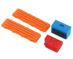 Scale By Chris 1/18 Miniature Scale Accessory Bundle W/Blue Tool Box, Jerry Can & Orange Ramps -AMAIN HOBBIES SHOP sbctr10