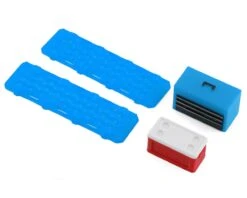 Scale By Chris 1/18 Miniature Scale Accessory Bundle W/Blue Tool Box, Jerry Can & Orange Ramps