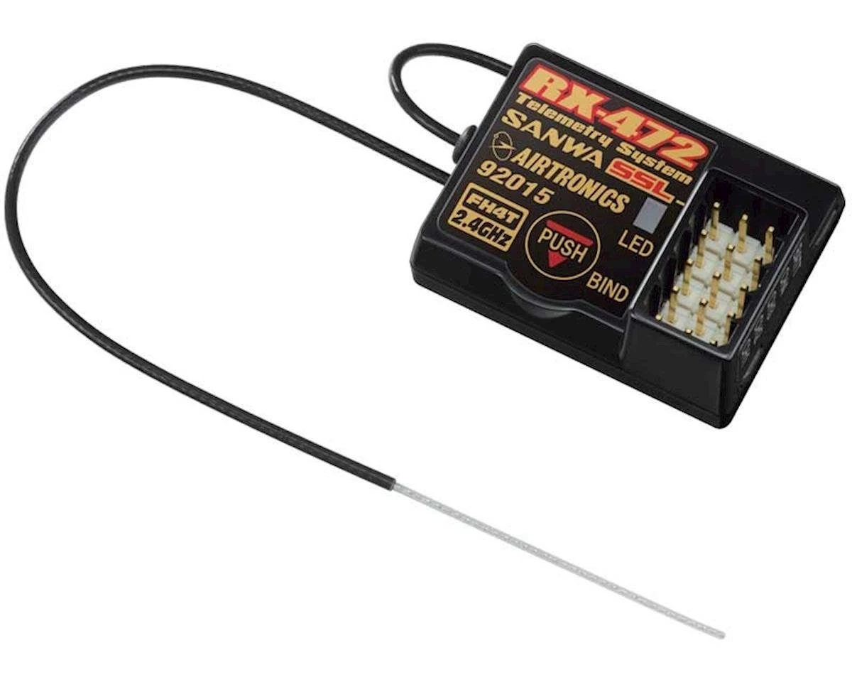 Sanwa/Airtronics RX-472 2.4GHz FH4T 4-Channel Receiver 1 Sanwa/Airtronics RX-472 2.4GHz FH4T 4-Channel Receiver