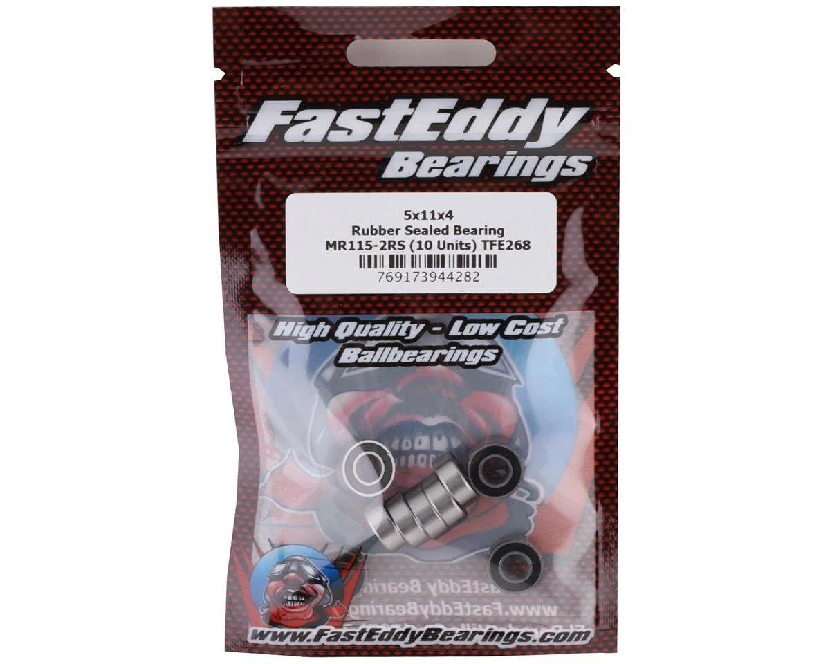 FastEddy 5x11x4mm Sealed Bearing Kit (10) 1 FastEddy 5x11x4mm Sealed Bearing Kit (10)
