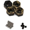 Treal Hobby Redcat Gen8 Brass Extended Wheel Hex Adaptors (Black) (4) (8mm)