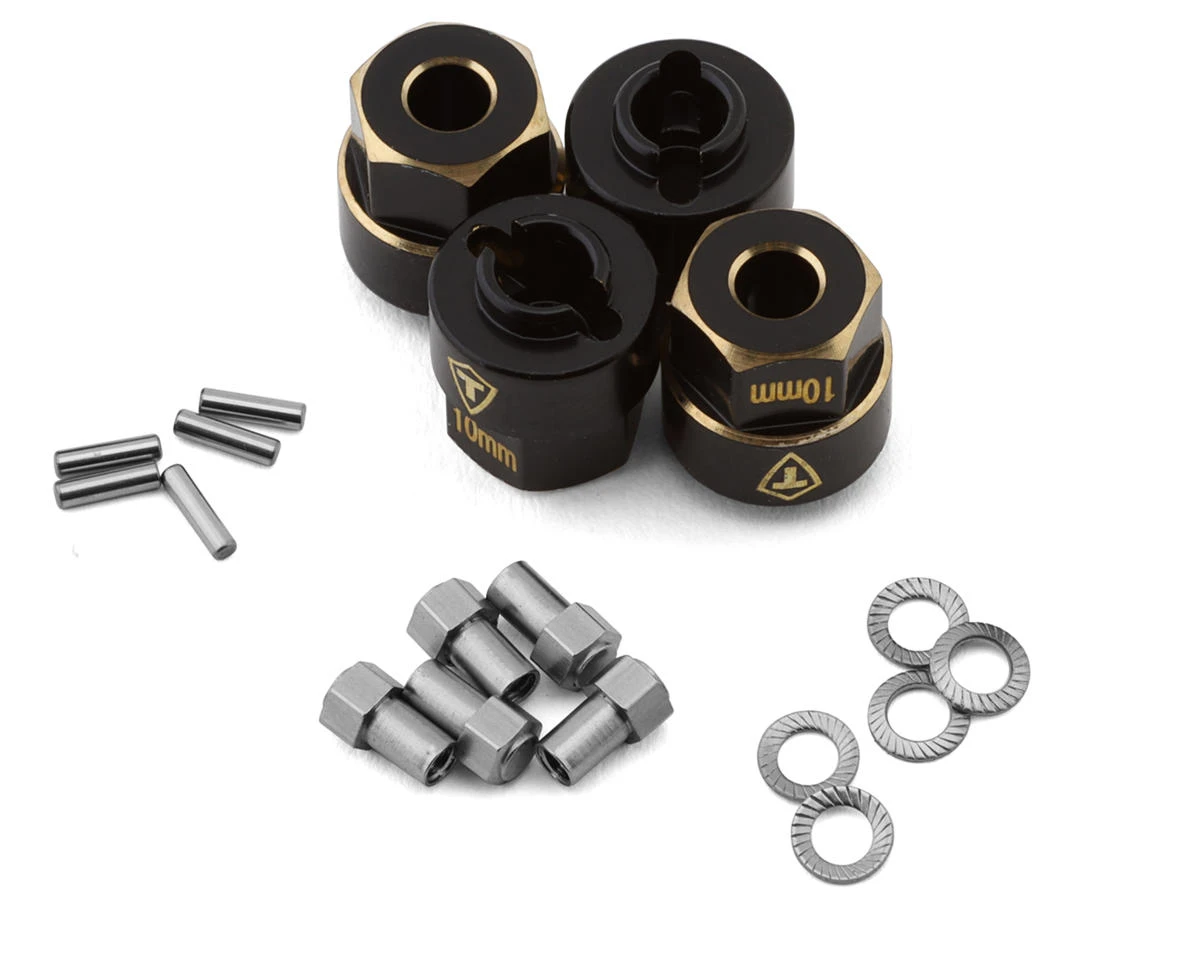 Treal Hobby Extended Brass Wheel Hub Hex For Traxxas TRX-4M (Black) (4) (1.3g) (+6mm Offset) 3 Treal Hobby Extended Brass Wheel Hub Hex For Traxxas TRX-4M (Black) (4) (1.3g) (+6mm Offset) - Image 3