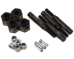 Treal Hobby Brass Extended Hex Hubs For Traxxas TRX-4 (Black) (4) (+15mm) -AMAIN HOBBIES SHOP tlhttrx4 19