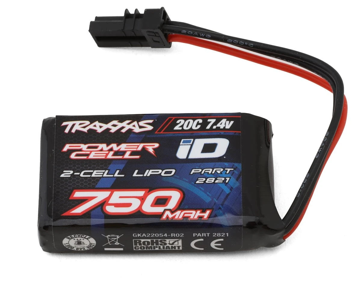 Traxxas 2S "Power Cell" 20C Lipo Battery W/iD Connector (7.4V/750mAh) 1 Traxxas 2S "Power Cell" 20C Lipo Battery W/iD Connector (7.4V/750mAh)