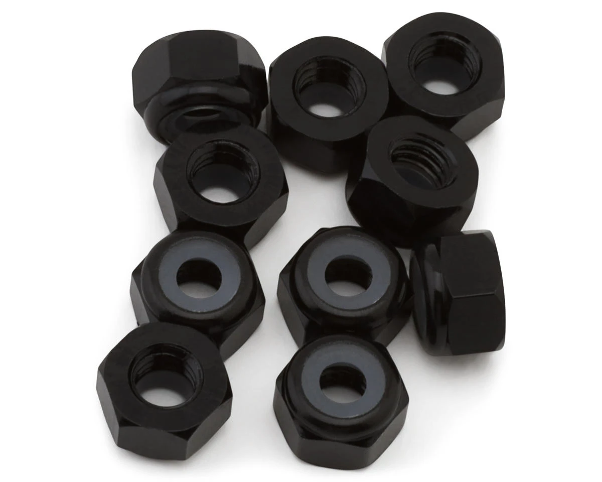 EXcelerate 4mm Aluminum Lock Nuts (Black) (10) 1 EXcelerate 4mm Aluminum Lock Nuts (Black) (10)