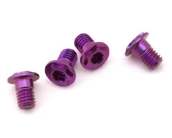 EXcelerate Titanium Low Profile Spur Gear Screws (Purple) (4)