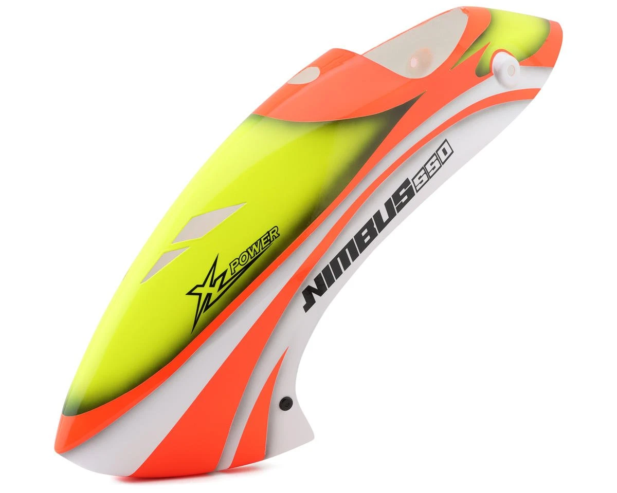 XLPower Nimbus 550 Pre-Painted Canopy (Orange/Blue) (550V2/550 Nitro) 2 XLPower Nimbus 550 Pre-Painted Canopy (Orange/Blue) (550V2/550 Nitro) - Image 2