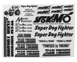 Yokomo 870C Super Dog Fighter Decal Set (White) -AMAIN HOBBIES SHOP yokzc d4bk