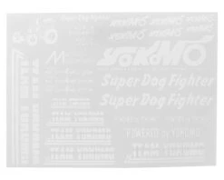 Yokomo 870C Super Dog Fighter Decal Set (White) -AMAIN HOBBIES SHOP yokzc d4w
